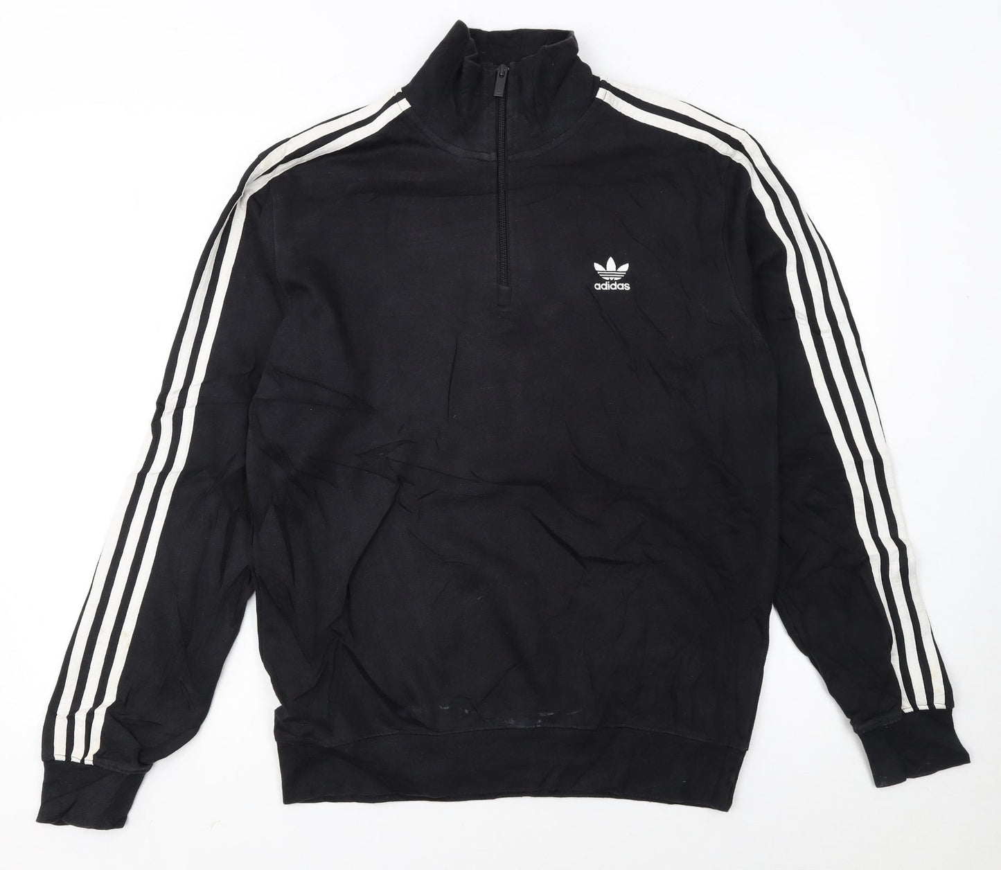 Adidas Men's Black Small 1/2 Zip Sweatshirt Sports Pullover