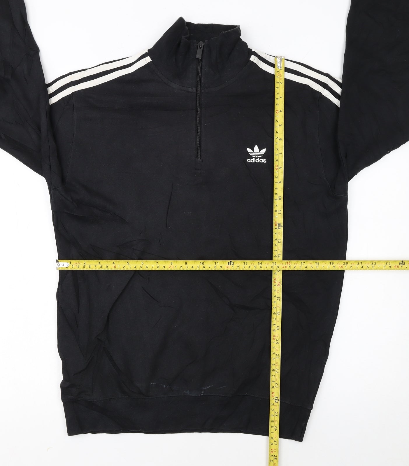 Adidas Men's Black Small 1/2 Zip Sweatshirt Sports Pullover