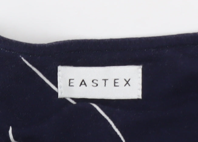 Eastex Women's Blue Abstract Wrap Jersey Blouse Size 20