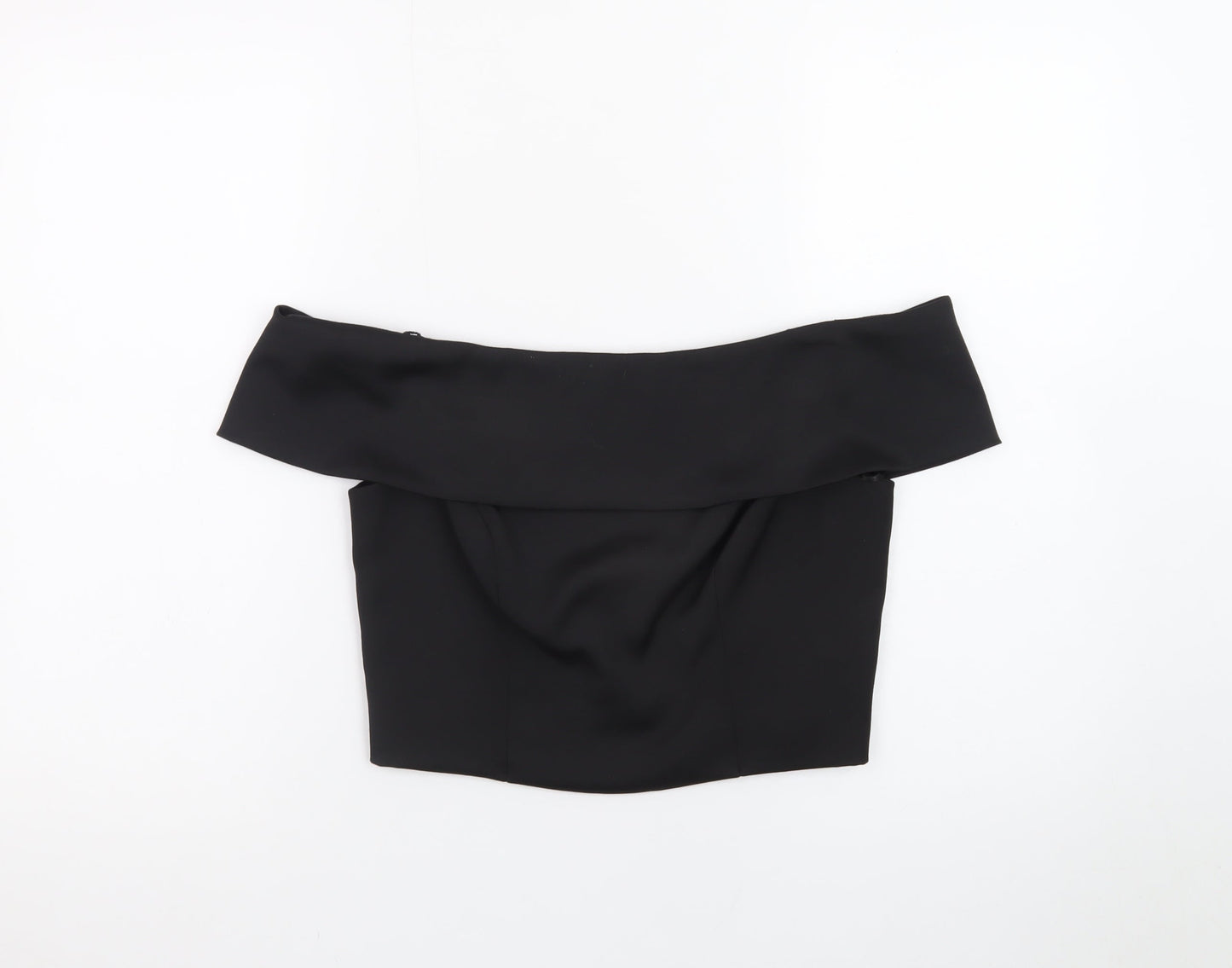 Coast Womens Black Off Shoulder Cropped Blouse UK 10