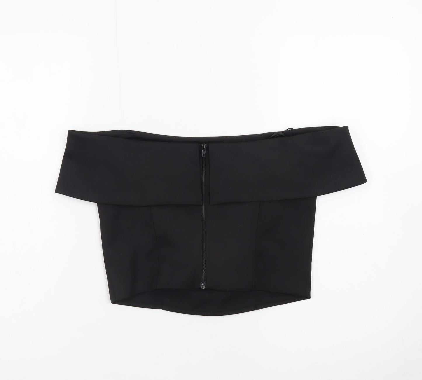 Coast Womens Black Off Shoulder Cropped Blouse UK 10