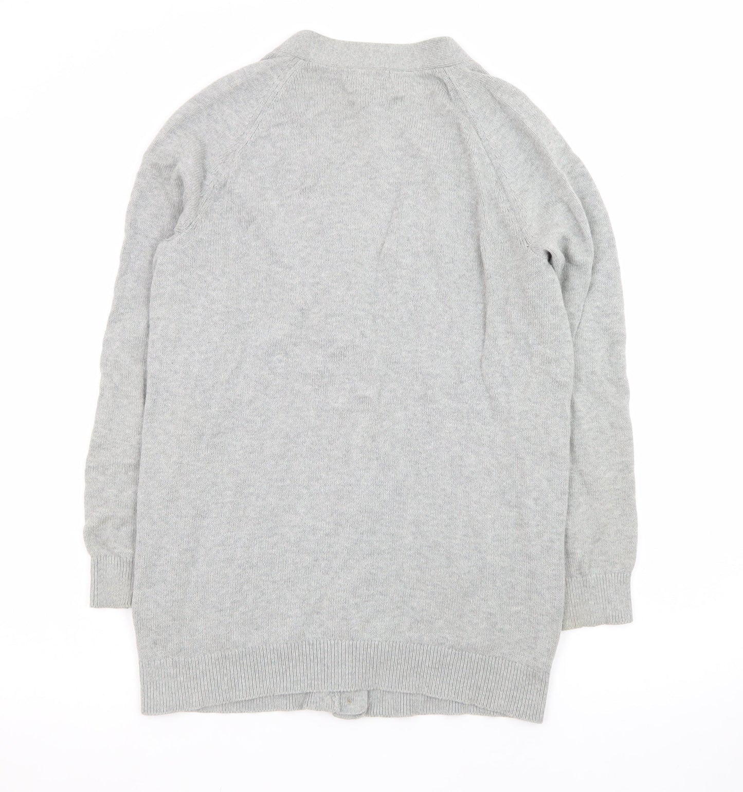 Gap Mens Grey Cotton Wool Cardigan M Long Sleeve V-Neck Knit
