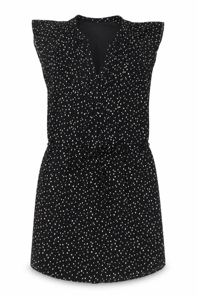 H&M Women's Black Polka Dot Shift Dress Size 8 Short Length
