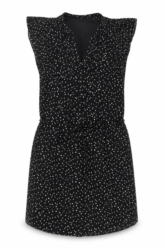 H&M Women's Black Polka Dot Shift Dress Size 8 Short Length