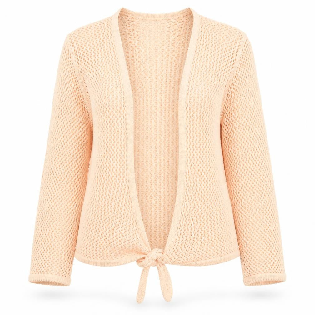 Christopher & Banks Women's Pink Knit Tie Front Cardigan M