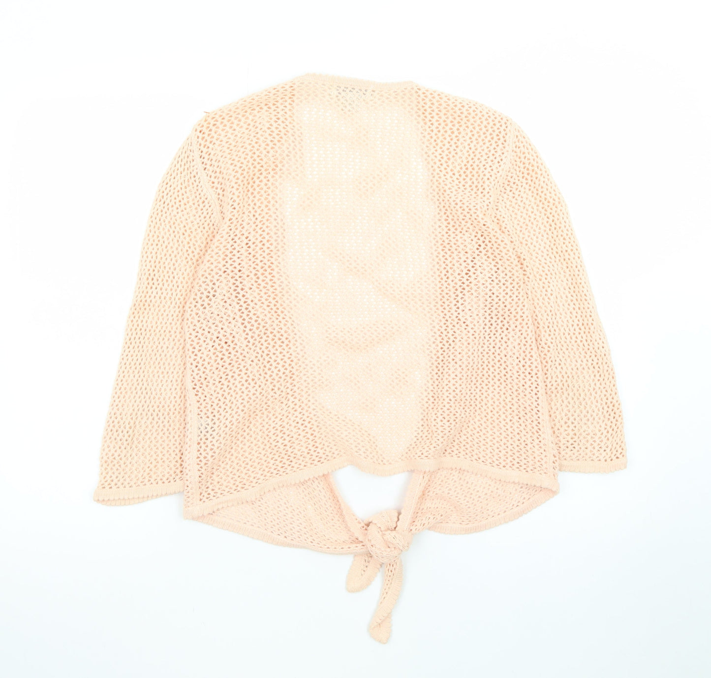 Christopher & Banks Women's Pink Knit Tie Front Cardigan M