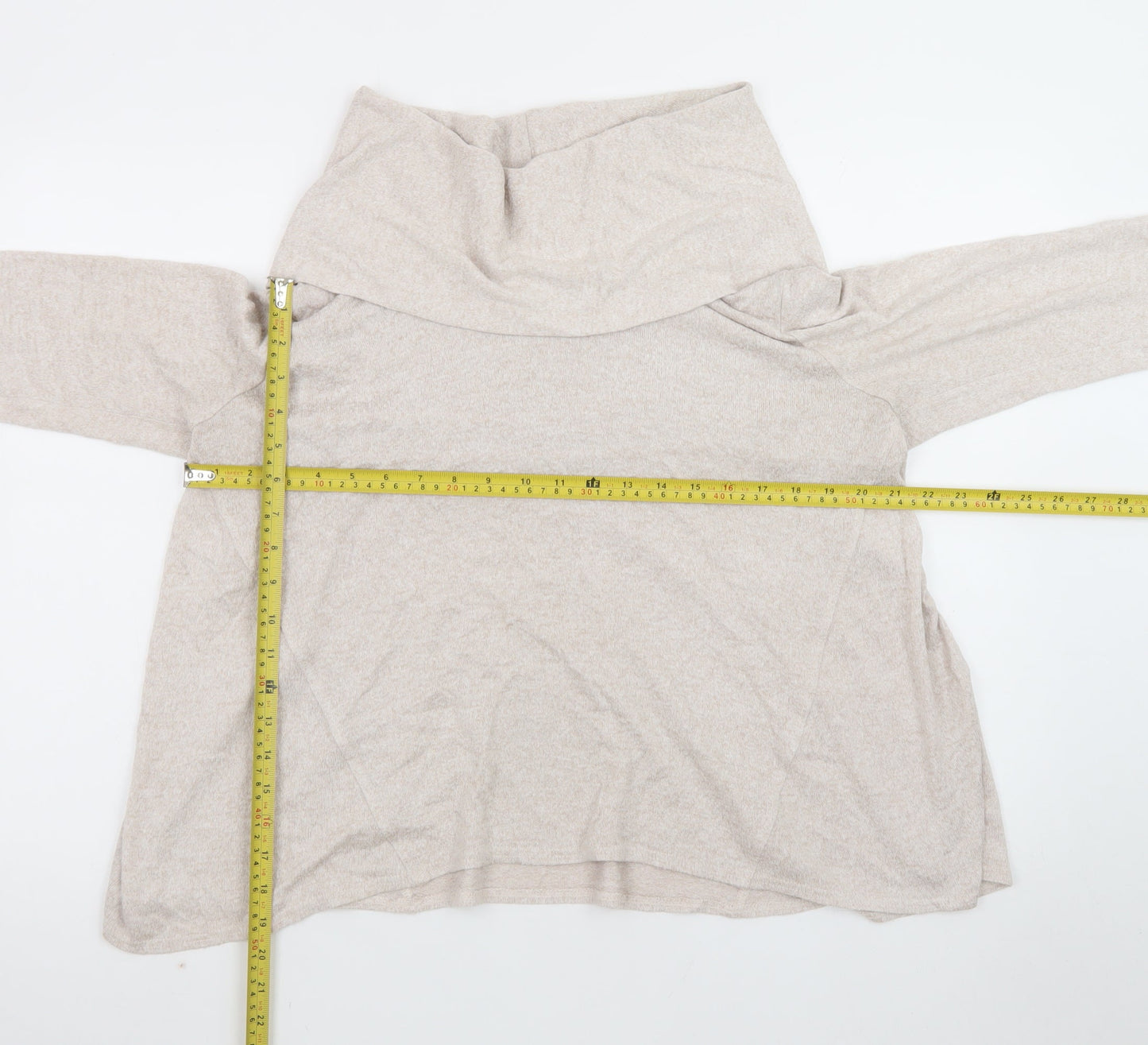 Apricot Womens Beige Cowl Neck Pullover Jumper UK 14