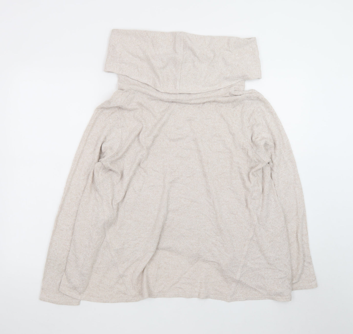 Apricot Womens Beige Cowl Neck Pullover Jumper UK 14