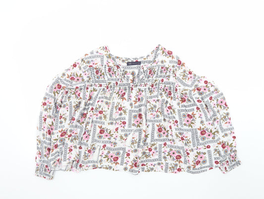 Marks and Spencer Women's Multicoloured Floral Bohemian Blouse Size 18
