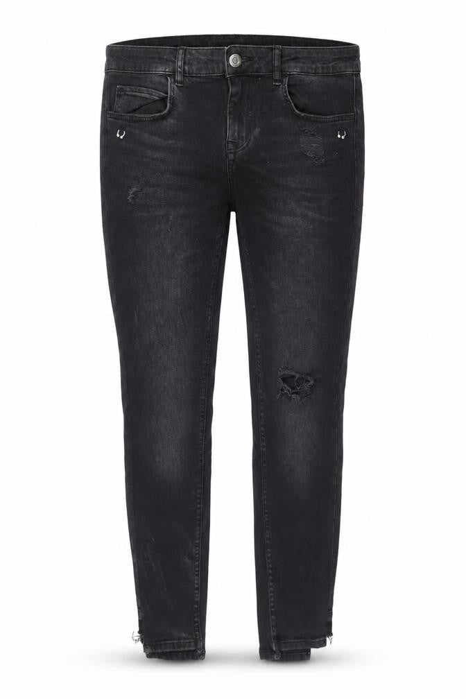 Zara Women Black Skinny Distressed Z1975 Denim Jeans Size 10