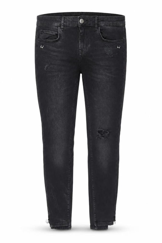 Zara Women Black Skinny Distressed Z1975 Denim Jeans Size 10