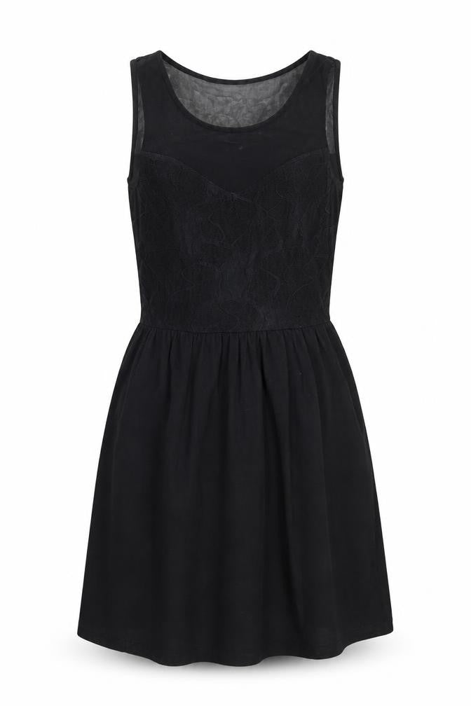 Only Women's Black Fit & Flare Sleeveless Party Dress M