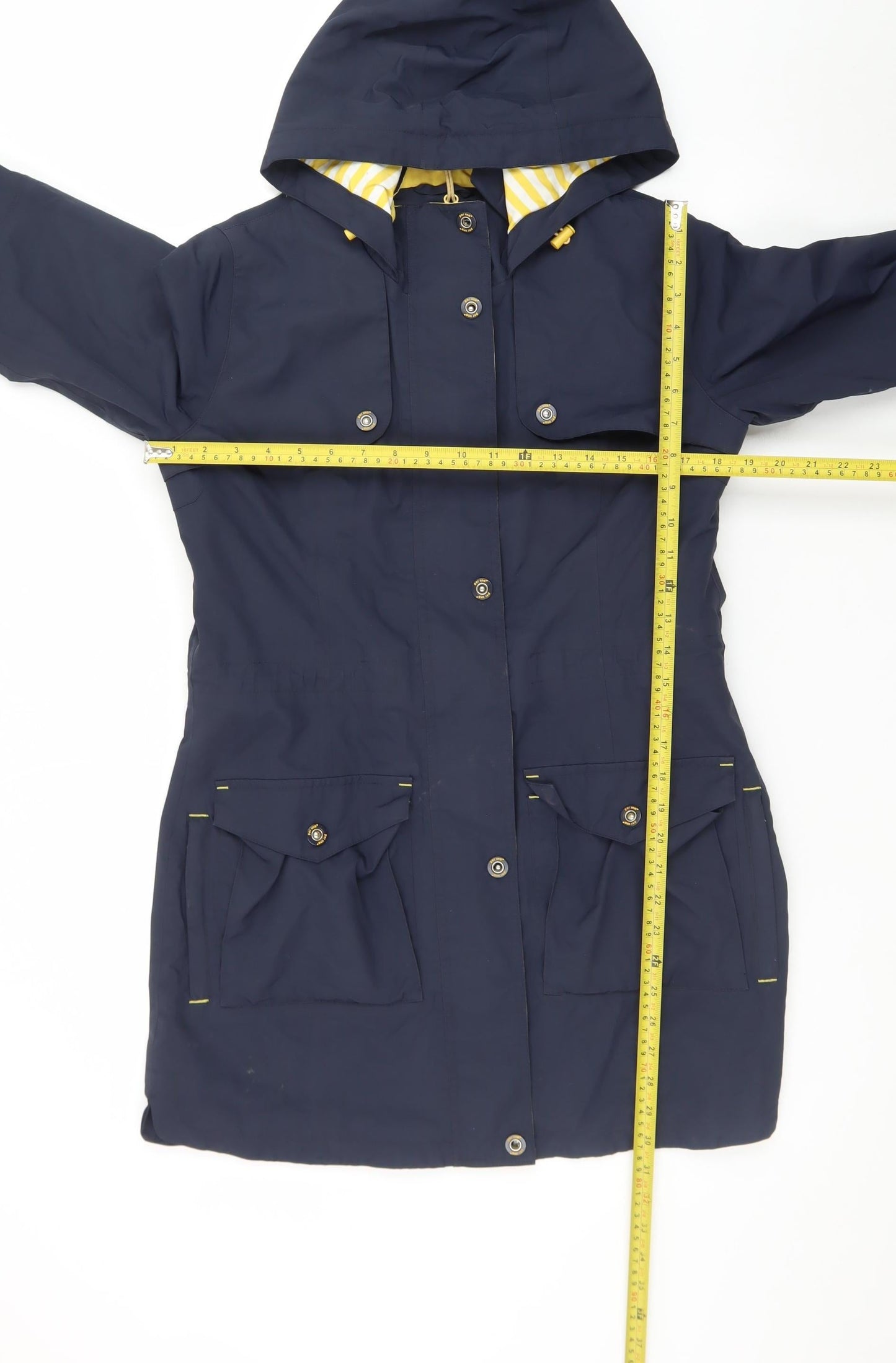 Marks and Spencer Women's Blue Hooded Waterproof Rain Coat Size 10