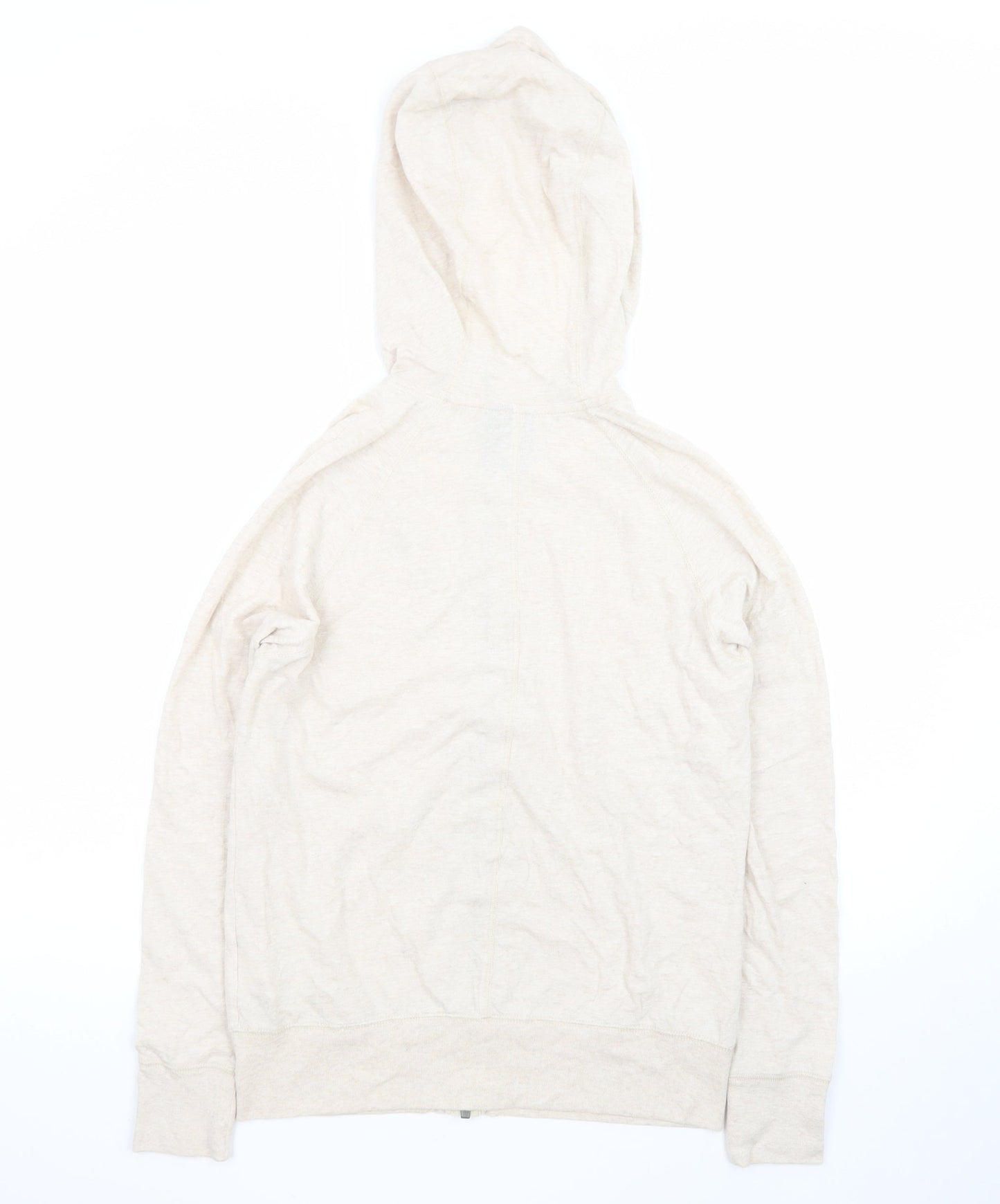 Nike Womens Beige Full Zip Hoodie Medium Organic Cotton Blend