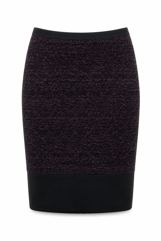 Ella by Viyella Women's Purple Pencil Skirt S Wool Blend Knee Length