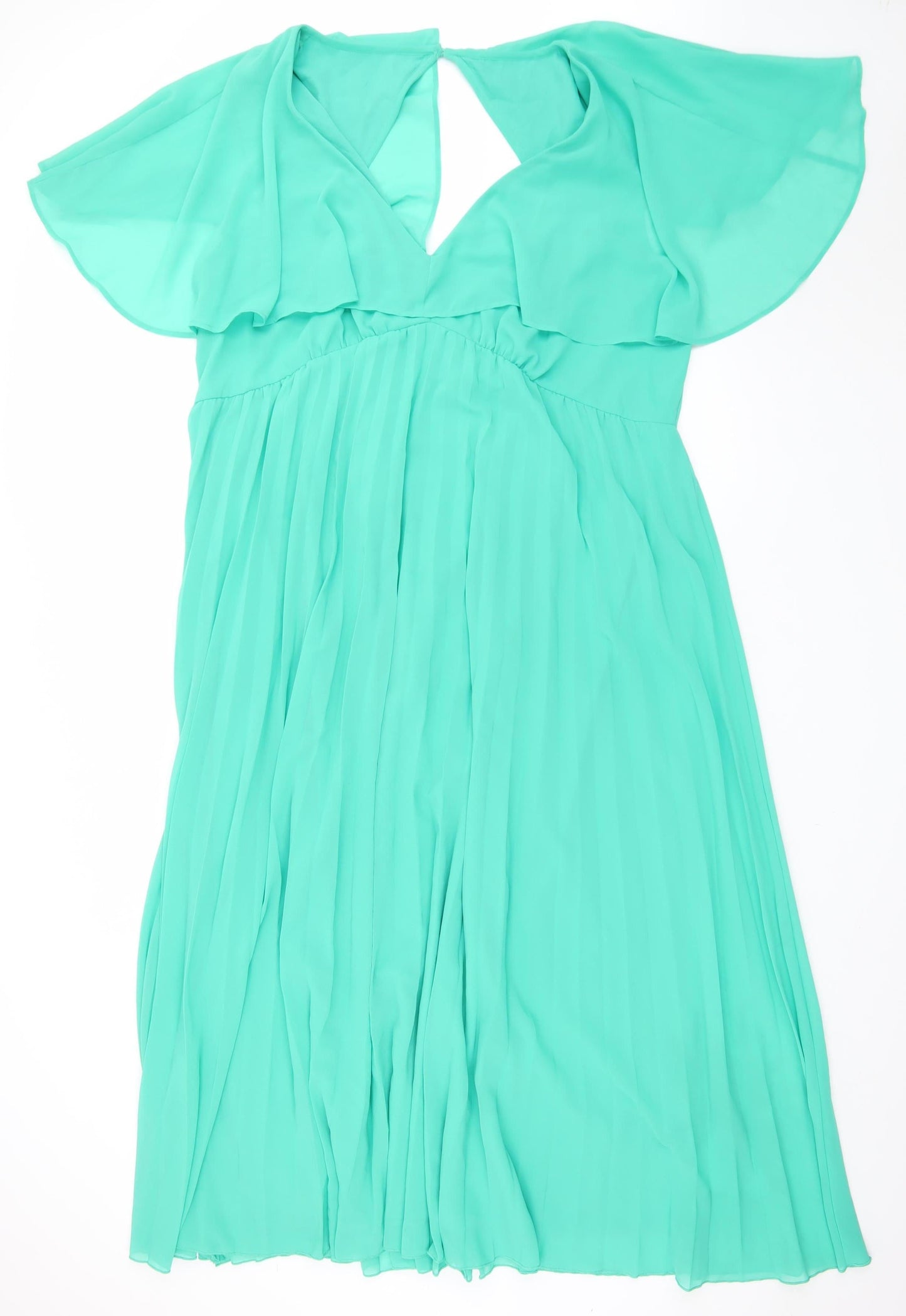 ASOS DESIGN Women Green Size 22 Fit & Flare Midi Dress