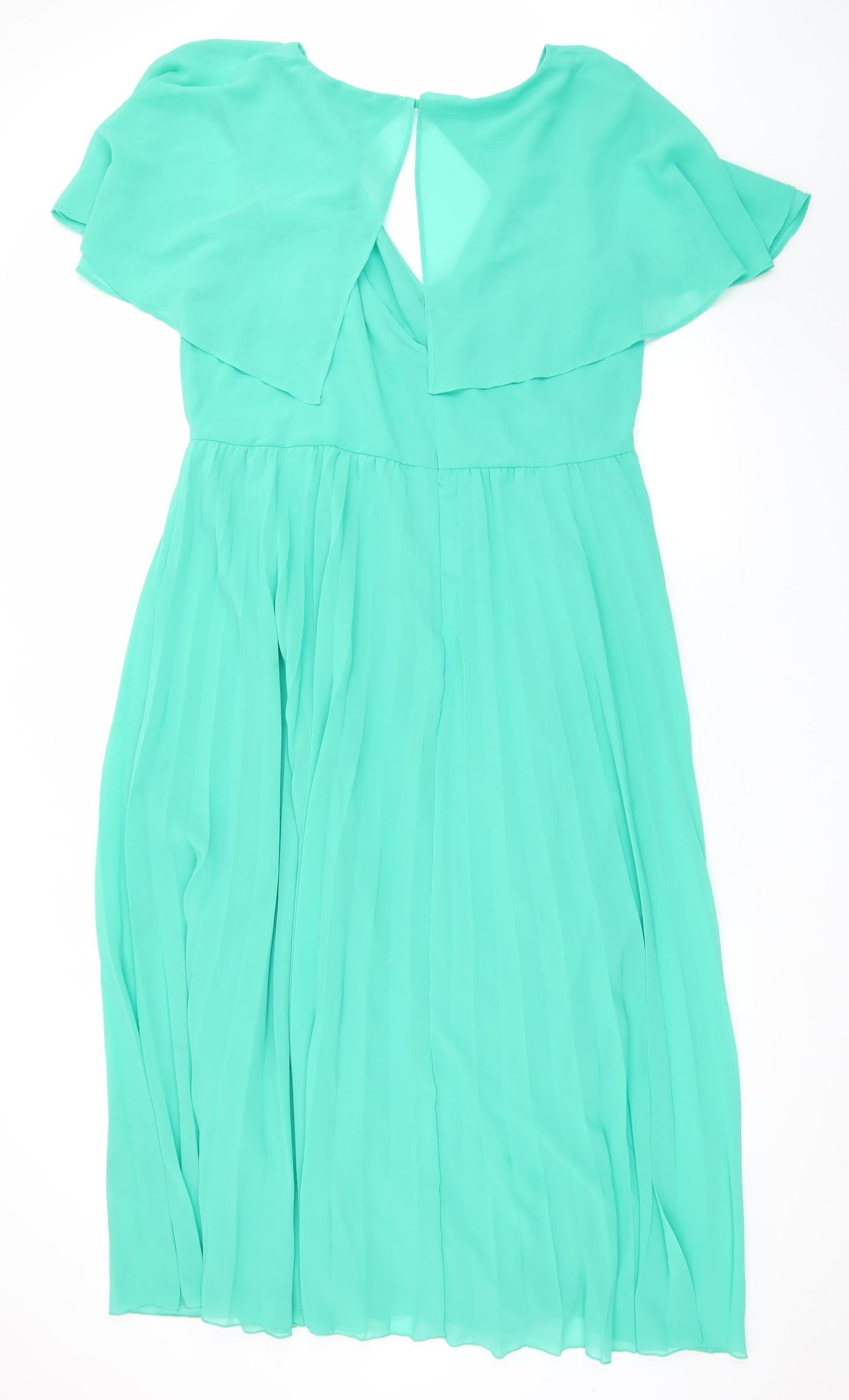 ASOS DESIGN Women Green Size 22 Fit & Flare Midi Dress