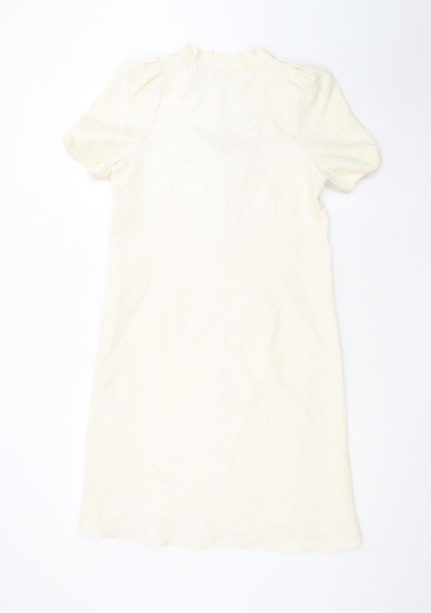 Laundry Industry Women’s Ivory Bow Shift Dress Size S Short Sleeve