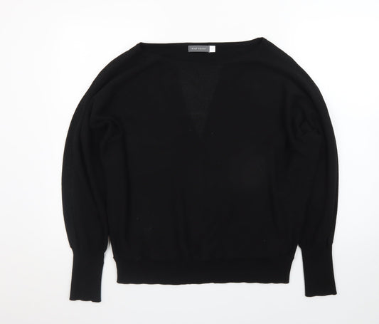 Mint Velvet Women's Black Boat Neck Knit Jumper Size M