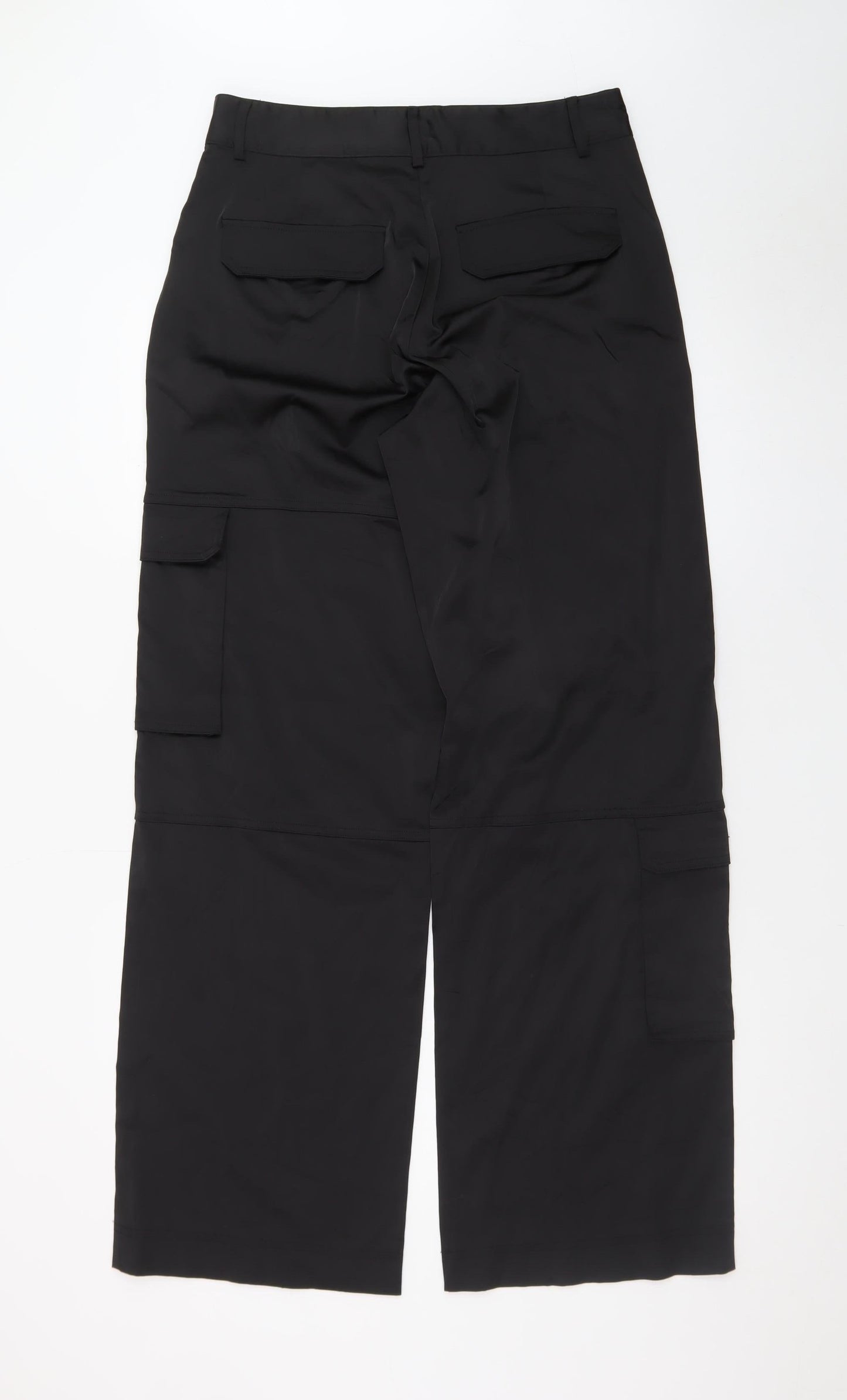 Zara Men's Black Cargo Trousers Size S Regular Fit