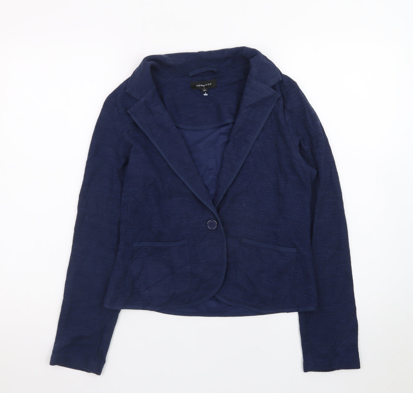 New Look Women Blue Size 10 Single-Breasted Blazer