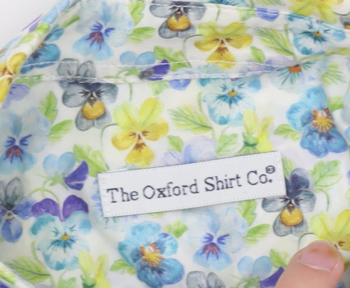 The Oxford Shirt Co. Women's Multicoloured Floral Cotton Button-Up Shirt Size M