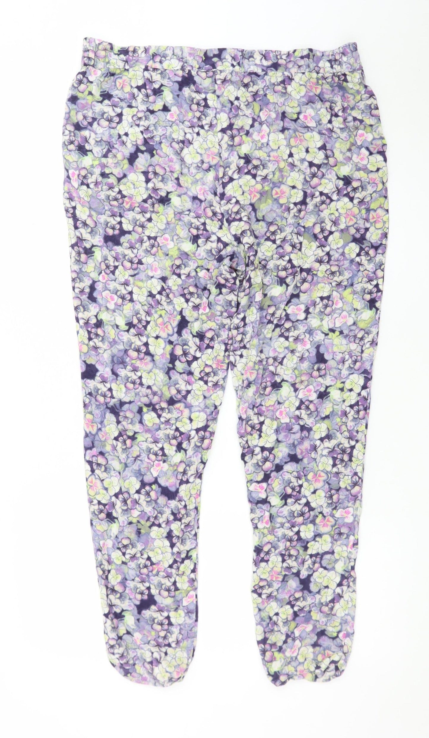 Warehouse Womens Multicoloured Floral Jogger Trousers Size 12