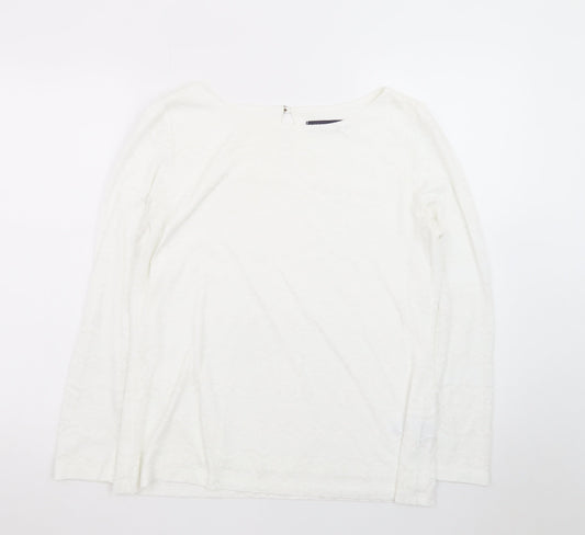 Marks and Spencer Women’s Ivory Lace Long Sleeve Blouse UK 14