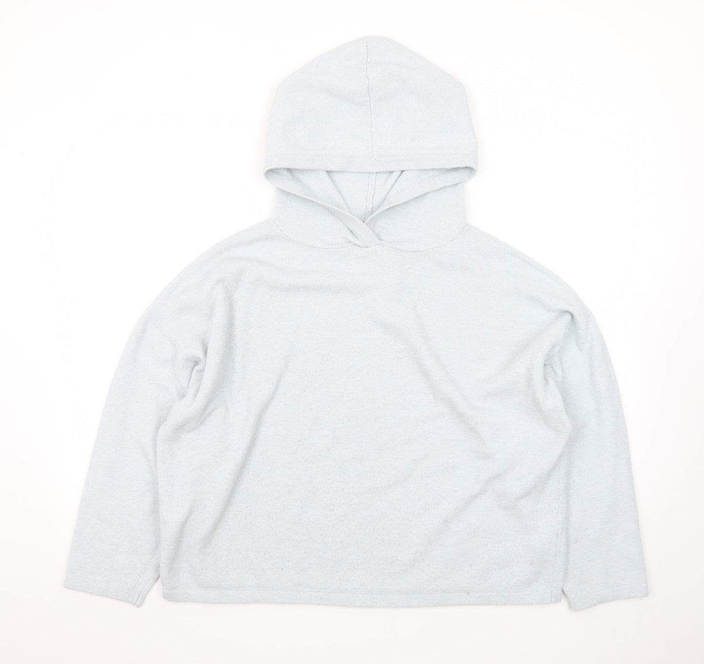 Jack Wills Women Light Blue Pullover Hoodie UK 14 Soft Fleece Casual