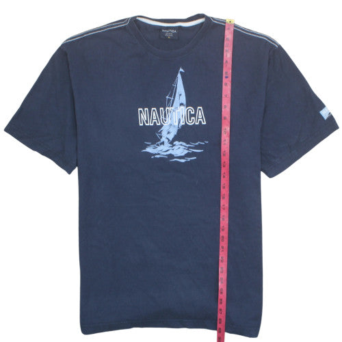 Nautica Men's Blue XL Graphic Nautical Cotton Short Sleeve T-Shirt