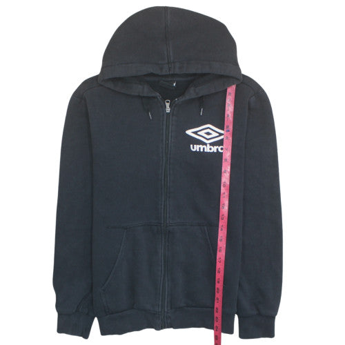 Umbro Mens Black M Full Zip Hoodie Cotton Blend Sportswear