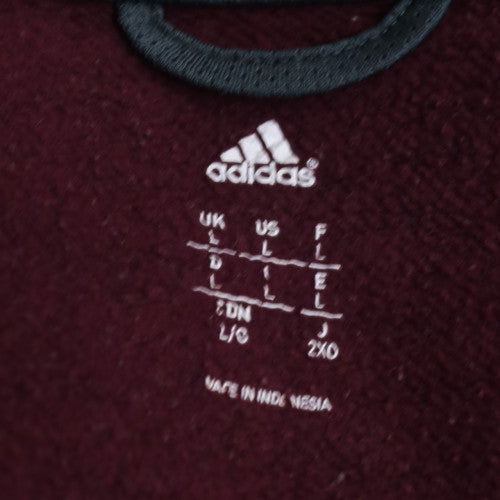 Adidas Men’s Purple Full Zip Hoodie L Sports Fleece Sweatshirt