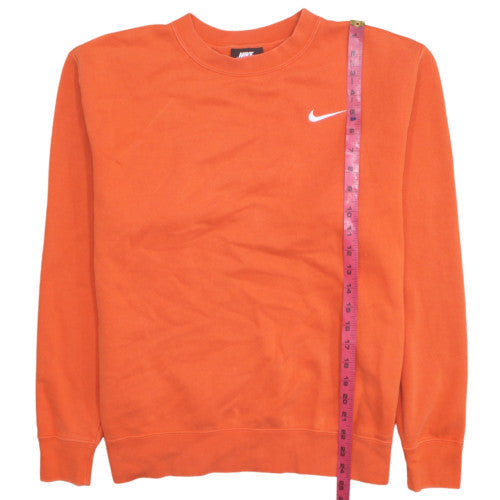 Nike Men's Orange Crew Neck Pullover Sweatshirt M Regular Fit
