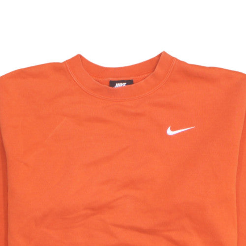 Nike Men's Orange Crew Neck Pullover Sweatshirt M Regular Fit