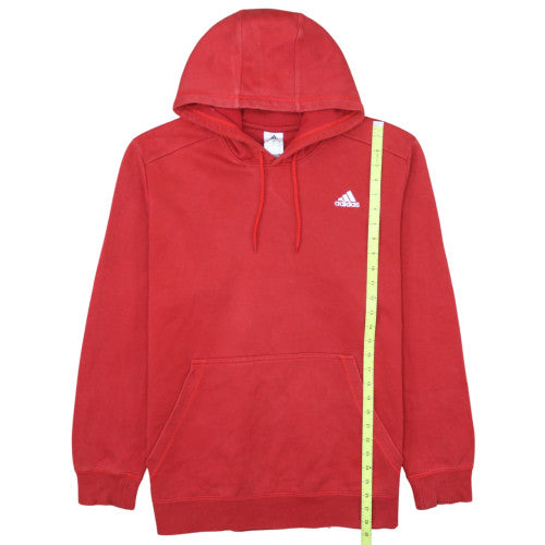 Adidas Mens Red XL Pullover Hoodie Fleece Regular Fit