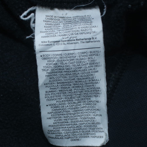 Nike Men's Black Pullover Hoodie L Cotton Fleece Logo Casual