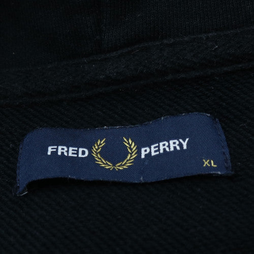 Fred Perry Men's Black XL Pullover Hoodie with Logo