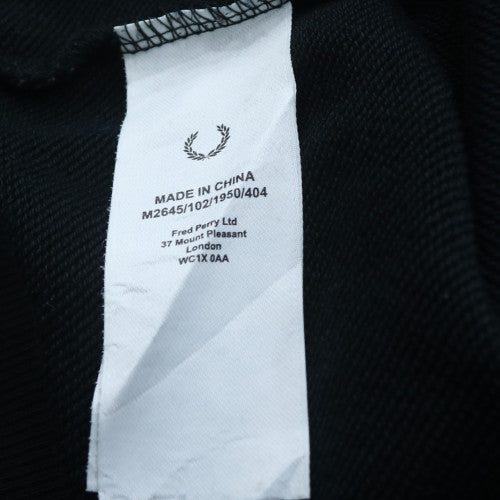 Fred Perry Men's Black XL Pullover Hoodie with Logo