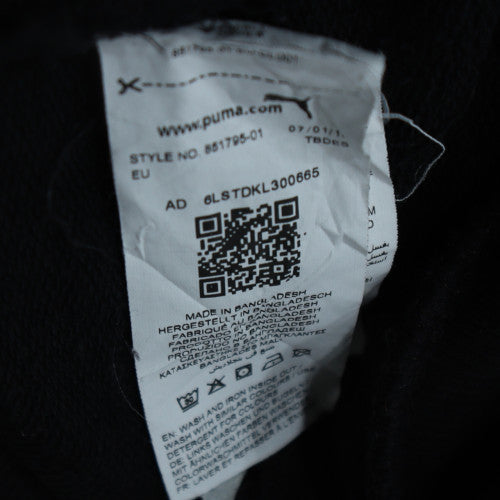 Puma Womens Black Hoodie UK 12 Pullover Logo Sweatshirt