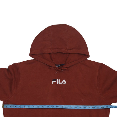 Fila Mens Brown Pullover Hoodie XL Regular Fit Logo Fleece