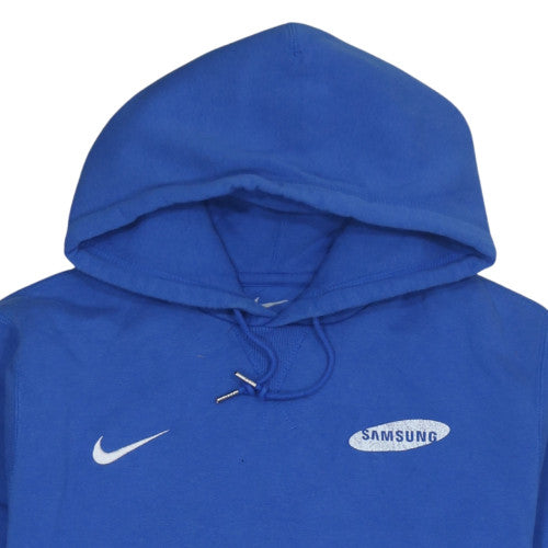 Nike Men Blue Pullover Hoodie L Sports Samsung Logo