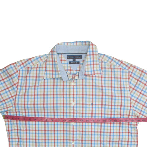 Tommy Hilfiger Men's Multicoloured Checked Long Sleeve Cotton Shirt XL