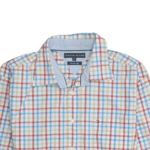 Tommy Hilfiger Men's Multicoloured Checked Long Sleeve Cotton Shirt XL