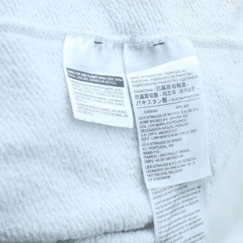 Levi's Men's White Pullover Hoodie M Graphic Logo Fleece