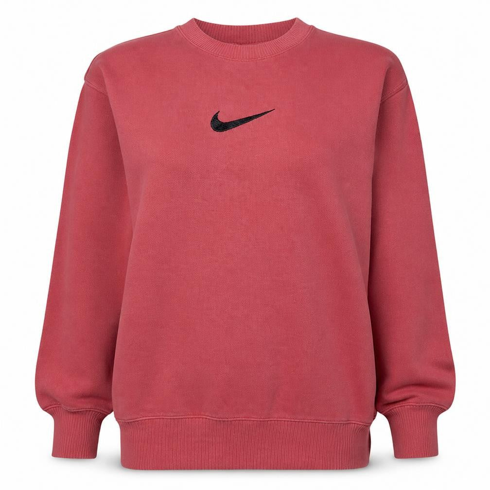 Nike Women’s Pink Small Pullover Crew Neck Sweatshirt Classic Fit