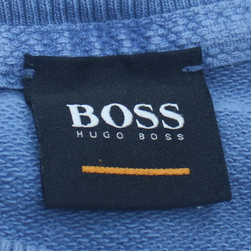 Hugo Boss Men's Blue Crew Neck Pullover Sweatshirt M