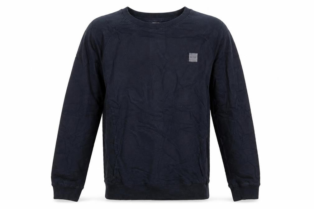 Hugo Boss Men's Black Slim Fit Crew Neck Sweatshirt L
