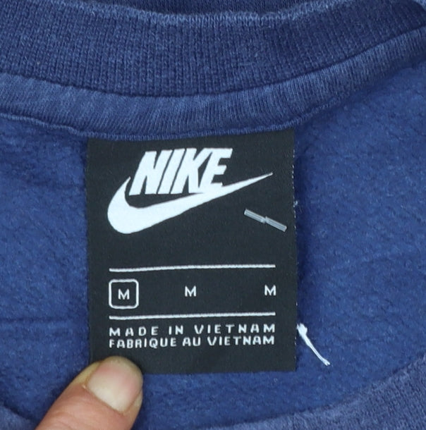 Nike Men's Blue Pullover Crew Neck Sweatshirt M Regular