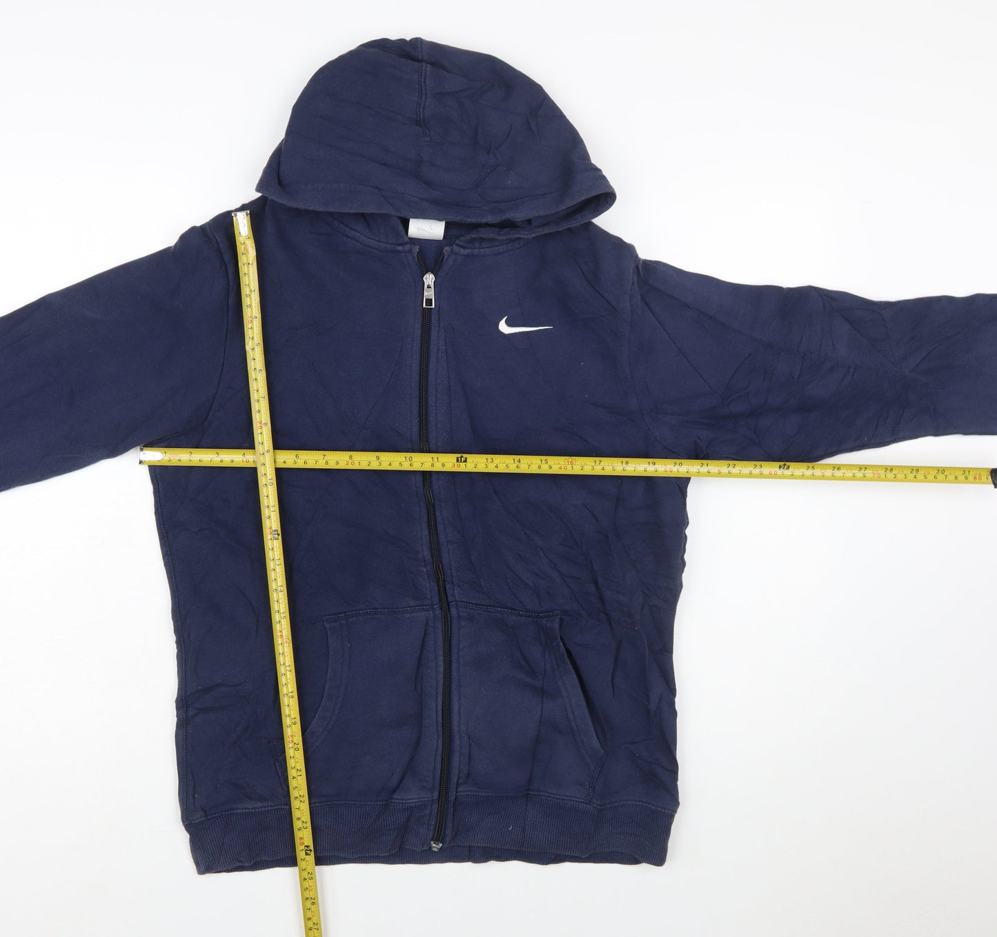 Nike Teens Blue Full Zip Hoodie XL Sports Cotton Fleece