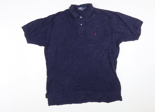 Ralph Lauren Men's Navy Blue Classic Fit Polo Shirt XL 100% Cotton